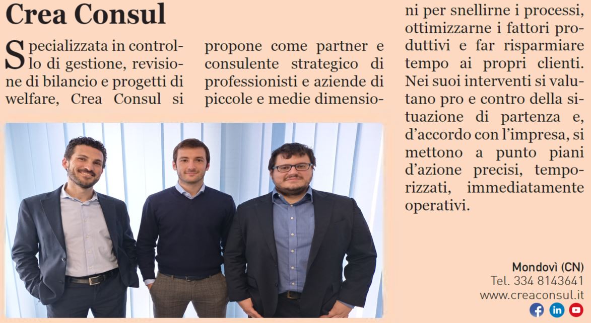 Crea Consul articolo sole24ore